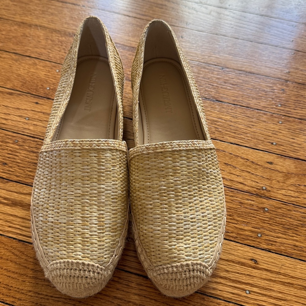 J. McLaughlin Natural Woven Slip-On Flats - Light Beige